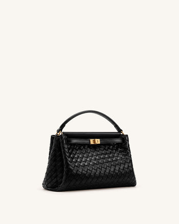 Carmen Borsa a mano intrecciata - Nero carbone