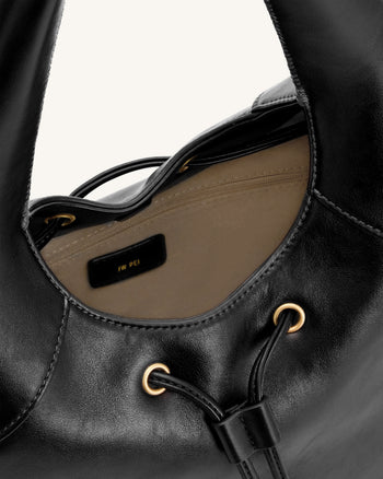 Celandra Borsa hobo con coulisse - Nero