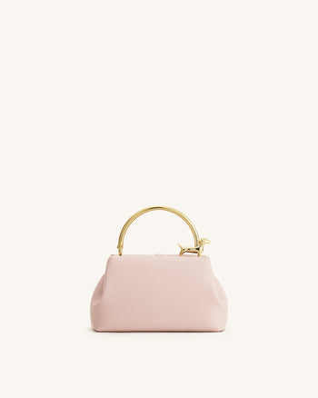 Bruna Borsa a mano con manico in metallo Bassotto - Rosa chiaro