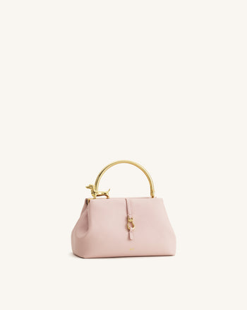 Bruna Borsa a mano con manico in metallo Bassotto - Rosa chiaro