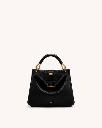 Lucia Borsa a mano effetto elefante - Nero