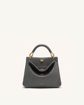 Lucia Borsa a mano effetto elefante - Grigio ardesia