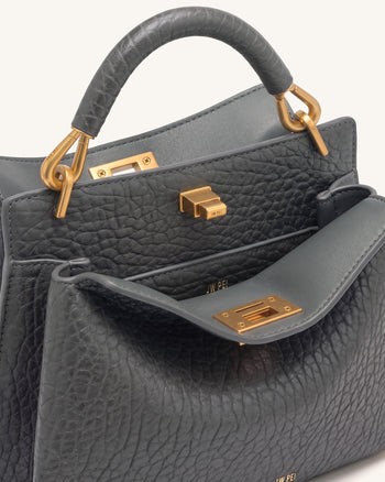Lucia Borsa a mano effetto elefante - Grigio ardesia