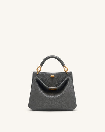 Lucia Borsa a mano effetto elefante - Grigio ardesia