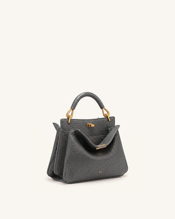 Lucia Borsa a mano effetto elefante - Grigio ardesia