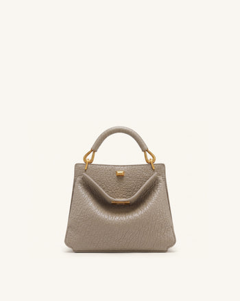 Lucia Borsa a mano effetto elefante - Grigio pietra