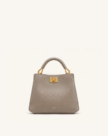 Lucia Borsa a mano effetto elefante - Grigio pietra