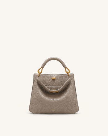 Lucia Borsa a mano effetto elefante - Grigio pietra