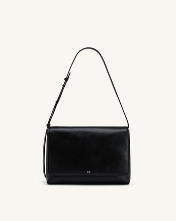 Isolde Borsa a spalla con patta - Nero