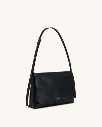Isolde Borsa a spalla con patta - Nero