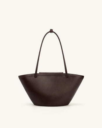 Corinne Borsa tote con tasca - Marrone scuro