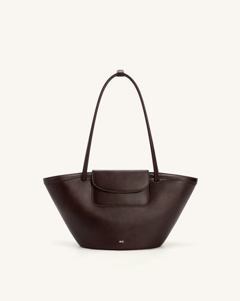 Corinne Borsa tote con tasca - Marrone scuro