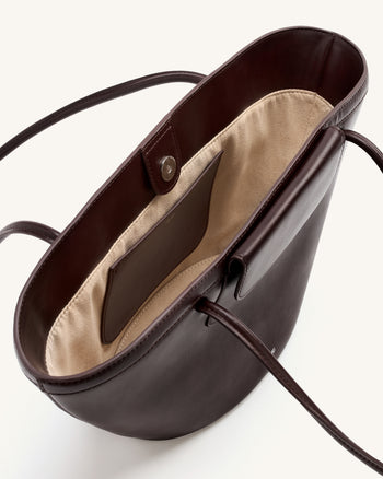 Corinne Borsa tote con tasca - Marrone scuro