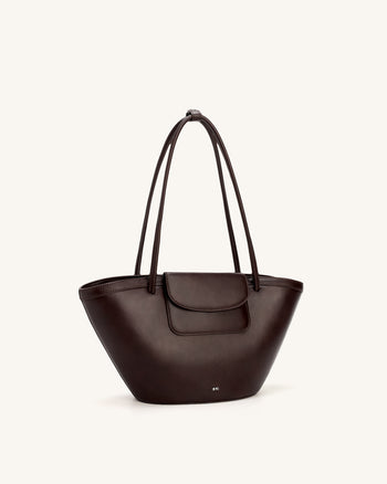 Corinne Borsa tote con tasca - Marrone scuro
