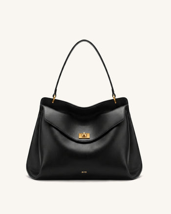 Lucia Borsa a spalla con chiusura a girello - Nero