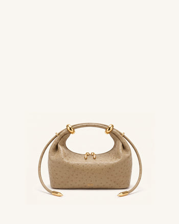 Ellie Borsa a mano con anello in metallo - Albicocca marrone