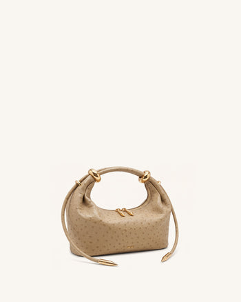 Ellie Borsa a mano con anello in metallo - Albicocca marrone