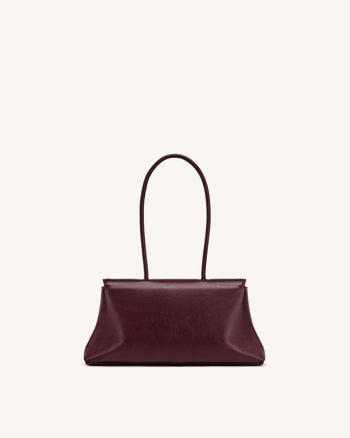 Selene Borsa a spalla con patta e chiusura a lucchetto - Borgogna