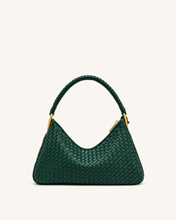 Lorena Borsa a Spalla Intrecciata - Verde Smeraldo
