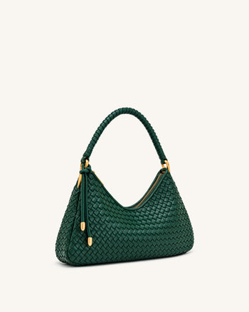 Lorena Borsa a Spalla Intrecciata - Verde Smeraldo
