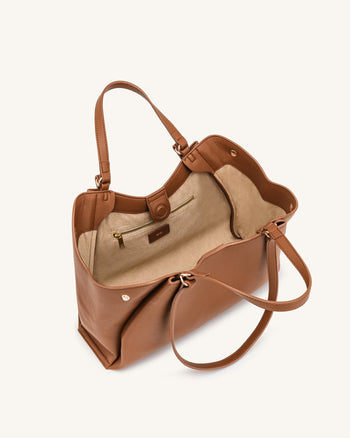 Virelia Borsa tote a doppio manico - Cognac