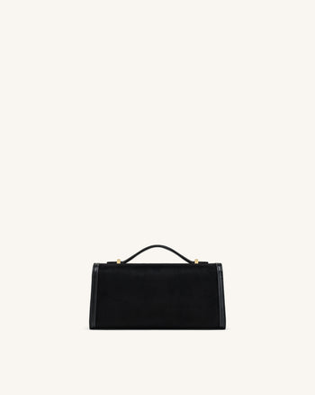 Delphine Borsa a mano in similpelle scamosciata - Nero
