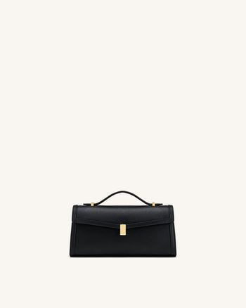 Delphine Borsa a mano Saffiano - Nero
