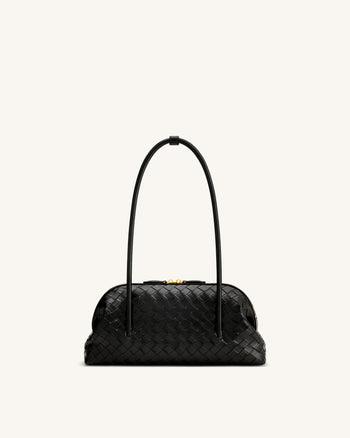 Aveline Borsa a tracolla Intrecciata Testurizzata - Nero