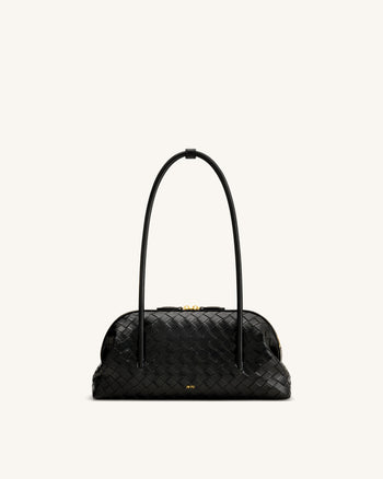 Aveline Borsa a tracolla Intrecciata Testurizzata - Nero