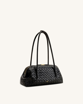 Aveline Borsa a tracolla Intrecciata Testurizzata - Nero