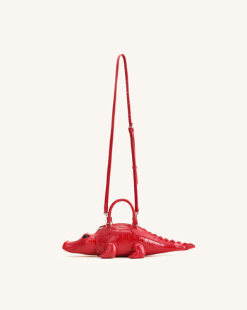 Jayden Borsa a mano stravagante a coccodrillo - Rosso