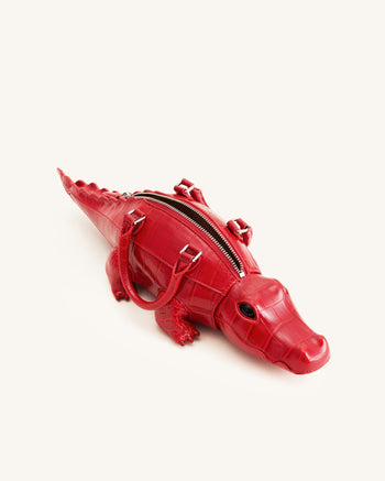 Jayden Borsa a mano stravagante a coccodrillo - Rosso