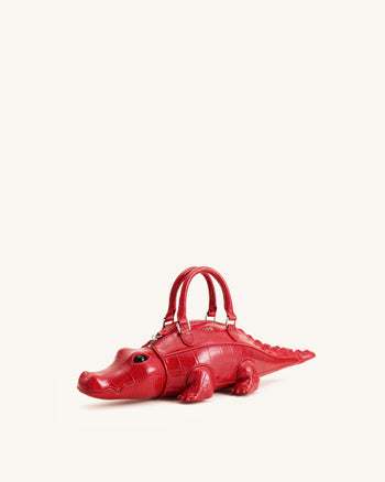 Jayden Borsa a mano stravagante a coccodrillo - Rosso