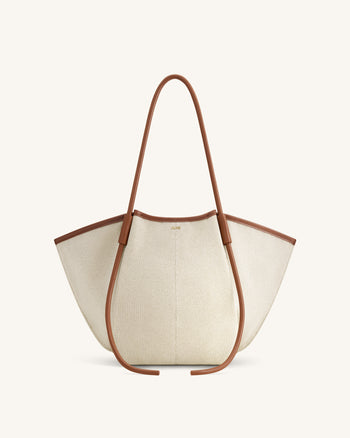 Nala Borsa tote ampia - Tela marrone