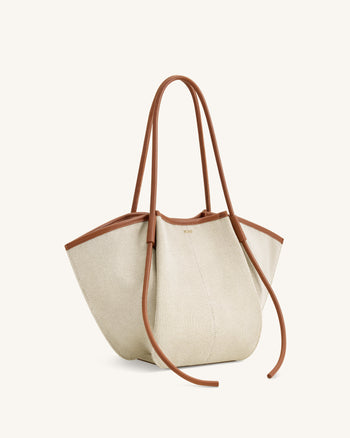 Nala Borsa tote ampia - Tela marrone