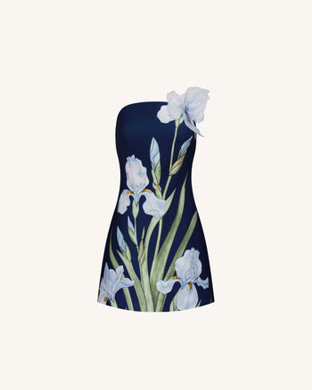 Miniabito a stampa floreale - Blu navy
