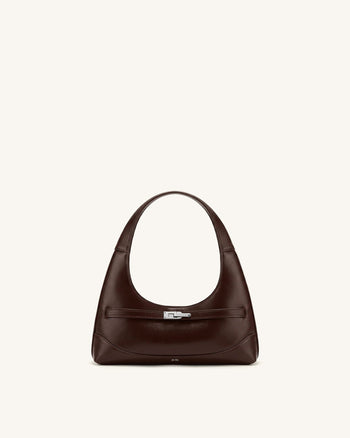 Noelle Borsa a spalla con cintura - Marrone scuro