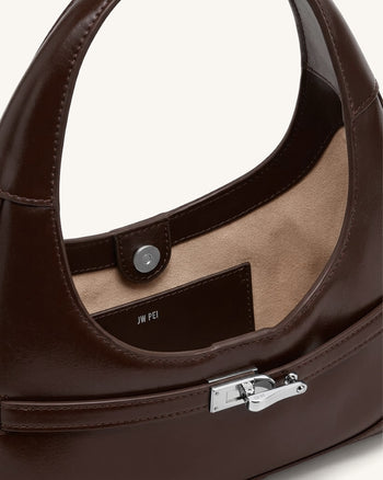 Noelle Borsa a spalla con cintura - Marrone scuro