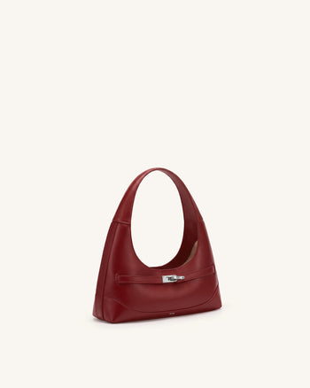 Noelle Borsa a spalla con cintura - Bordeaux scuro
