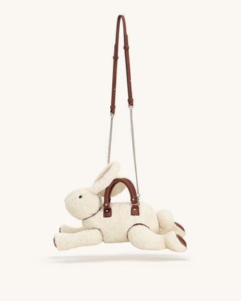 Bella Borsa a mano a forma di coniglietto - Bianco