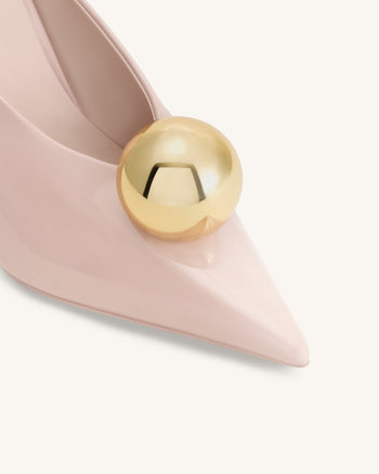 Sofia Sabot con tacco e scollatura angolata - Rosa antico