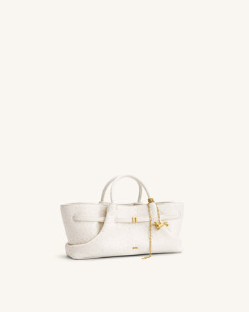 Maeve Borsa tote con ciondolo in metallo a forma di bassotto - Bianco