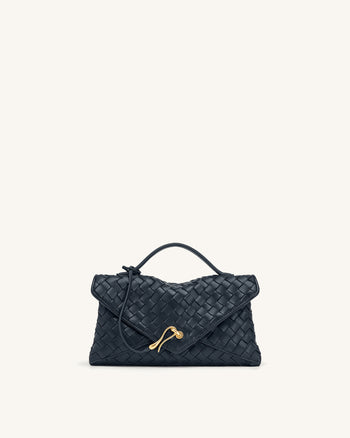 Celeste Borsa a busta intrecciata - Blu navy