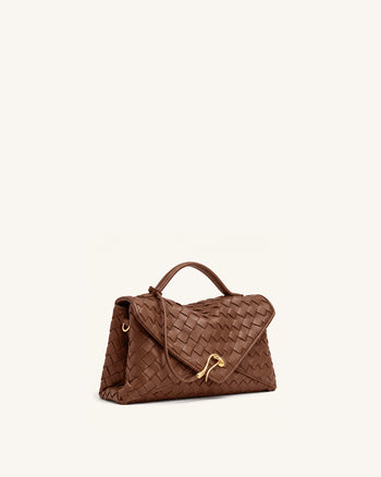Celeste Borsa a busta intrecciata - Marrone