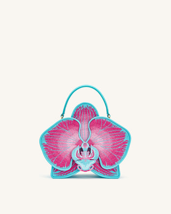 Flora Borsa a mano a forma di orchidea - Rosa blu