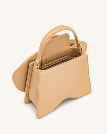 Flora Borsa a mano a forma di orchidea - Champagne