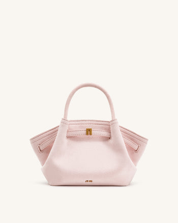Hana Mini borsa tote in similpelle scamosciata - Rosa