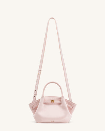 Hana Mini borsa tote in similpelle scamosciata - Rosa