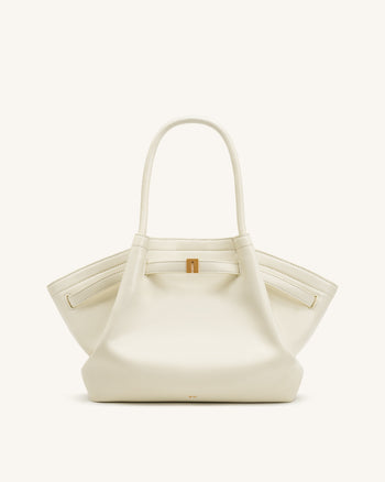Hana Borsa tote media - Bianco sporco