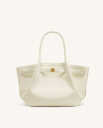 Hana Borsa tote media - Bianco sporco